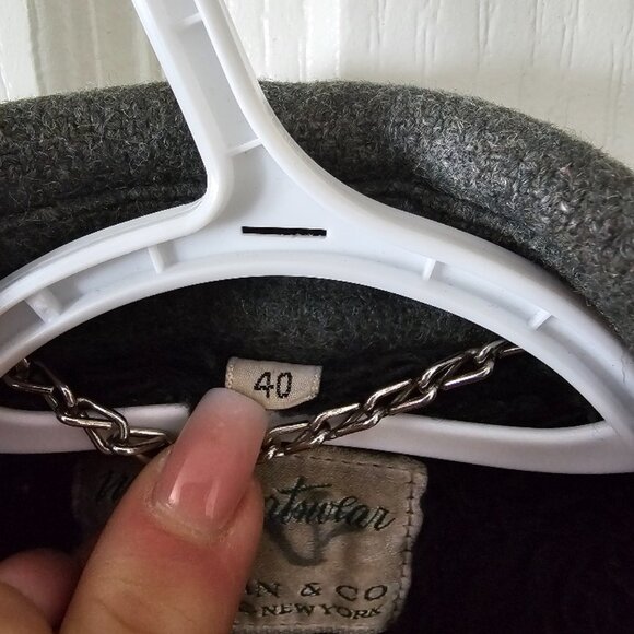 B. Altman & Co. Men's Size 40 Vintage Wool Overcoat - Picture 6 of 6